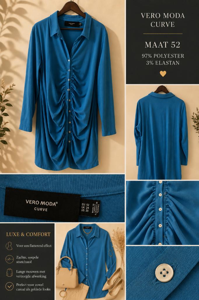 Vero Moda Blouse maat 52 (valt kleiner uit, 48/50), Overige kleuren, Vero Moda, Maat 46/48 (XL) of groter, Ophalen of Verzenden