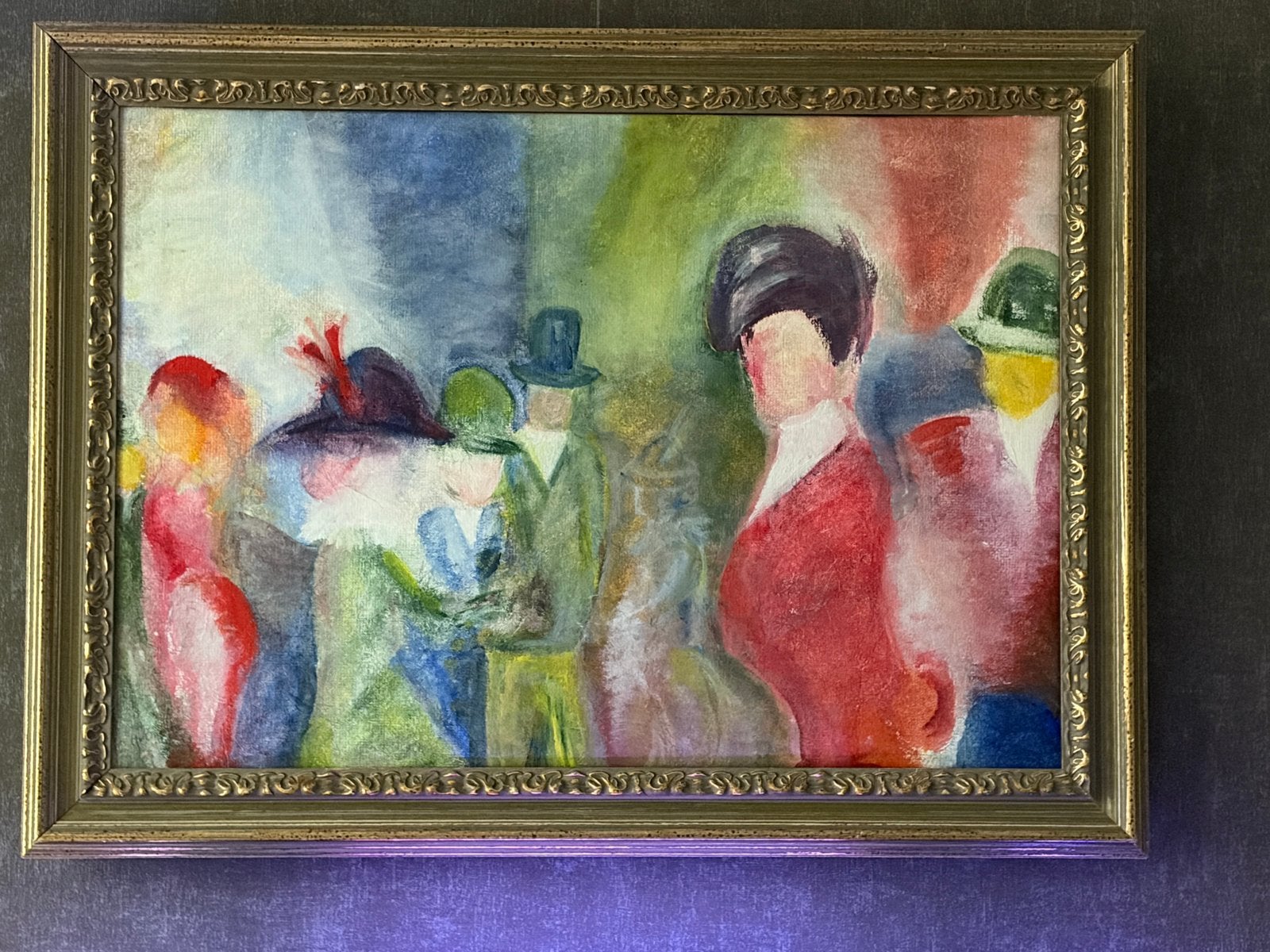 Groot kleurrijk schilderij op doek, Ophalen, Bijzondere lijst, Portret of Personen, Doek