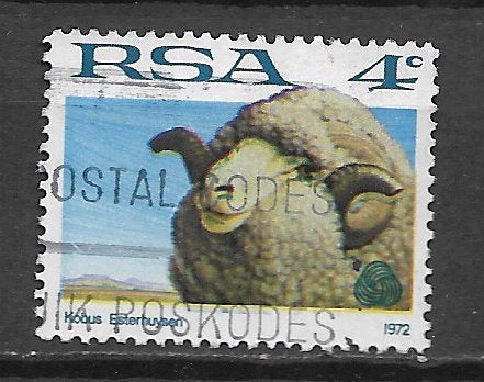 Zuid Afrika 1972 Merino schaap var SACC 322a schaduw, Verzenden, Zuid-Afrika, Gestempeld