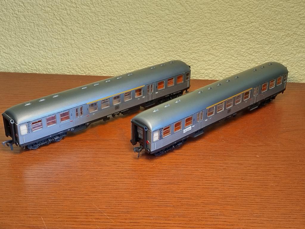 Fleischmann 5121 - Silberlingen met verlichting, Gebruikt, Gelijkstroom, Fleischmann, Wagon