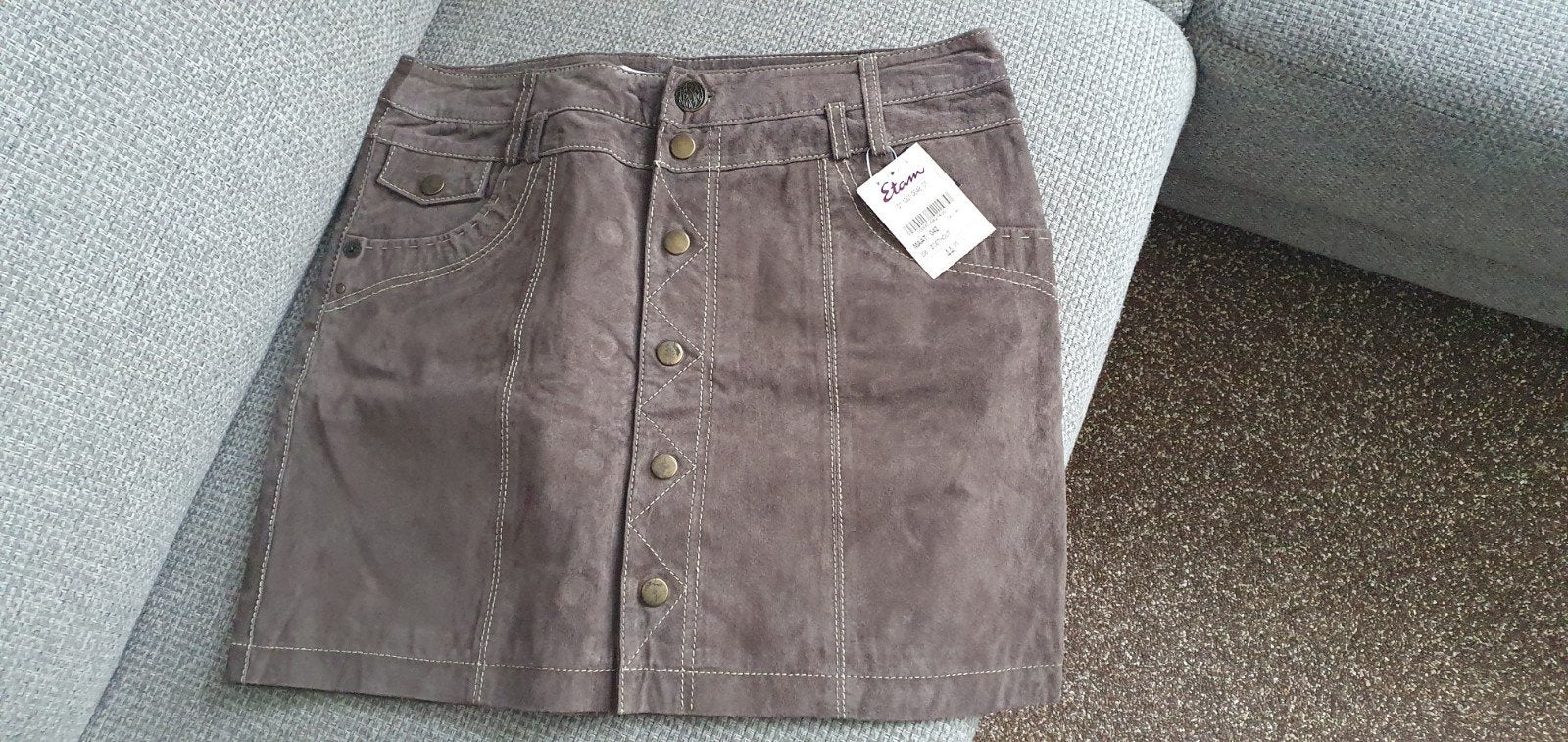 rokje leer /suede look nieuw, Kleding | Dames, Ophalen, Bruin, Maat 42/44 (L), Nieuw