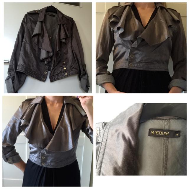Vrouwelijk Supertrash taupe bolero jasje Jabot kraag maat 40, Maat 38/40 (M), Nieuw, Ophalen of Verzenden, Jasje