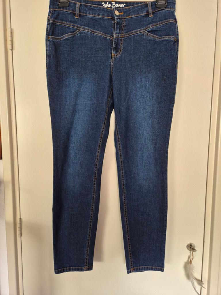 Jeans maat 44 (kort), Kleding | Dames, Spijkerbroeken en Jeans, Blauw, John Baner, Overige jeansmaten, Ophalen of Verzenden