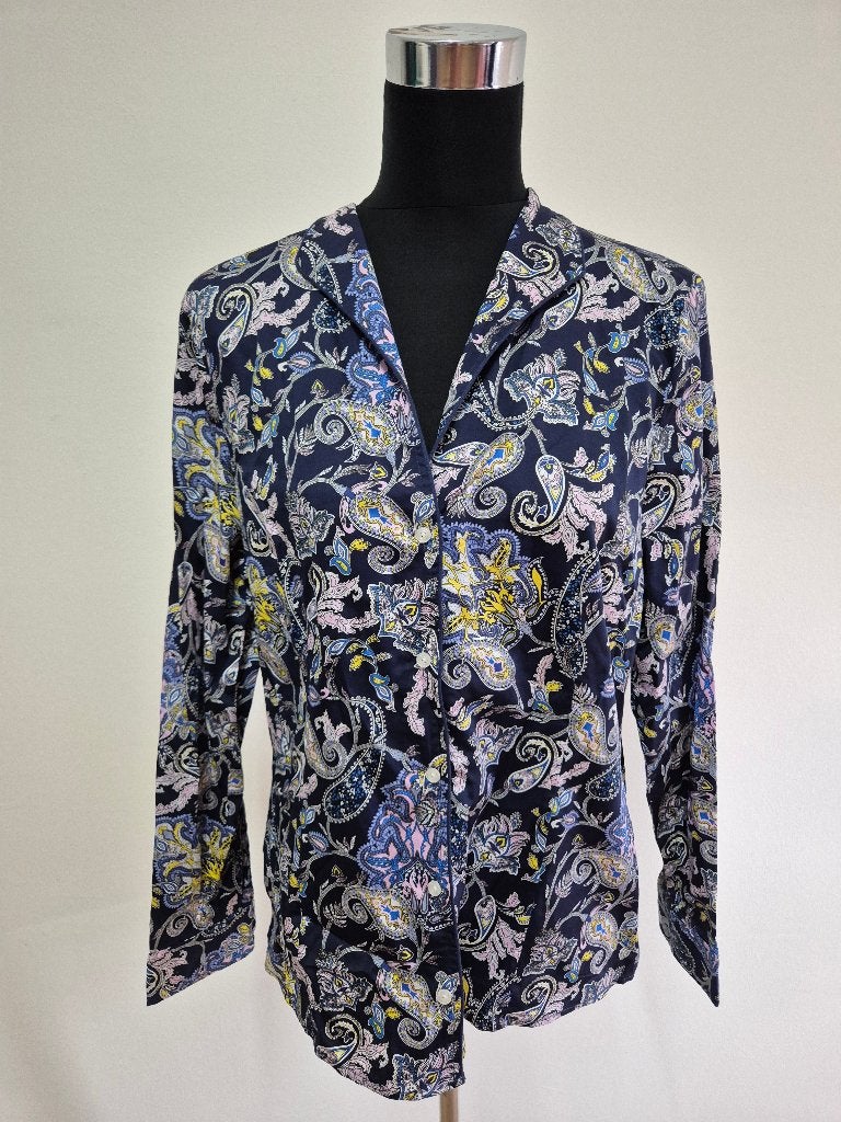 Top162 - Fleurige Christian Berg blouse maat 42 valt als 40, Kleding | Dames, Ophalen of Verzenden, Zo goed als nieuw, Maat 38/40 (M)
