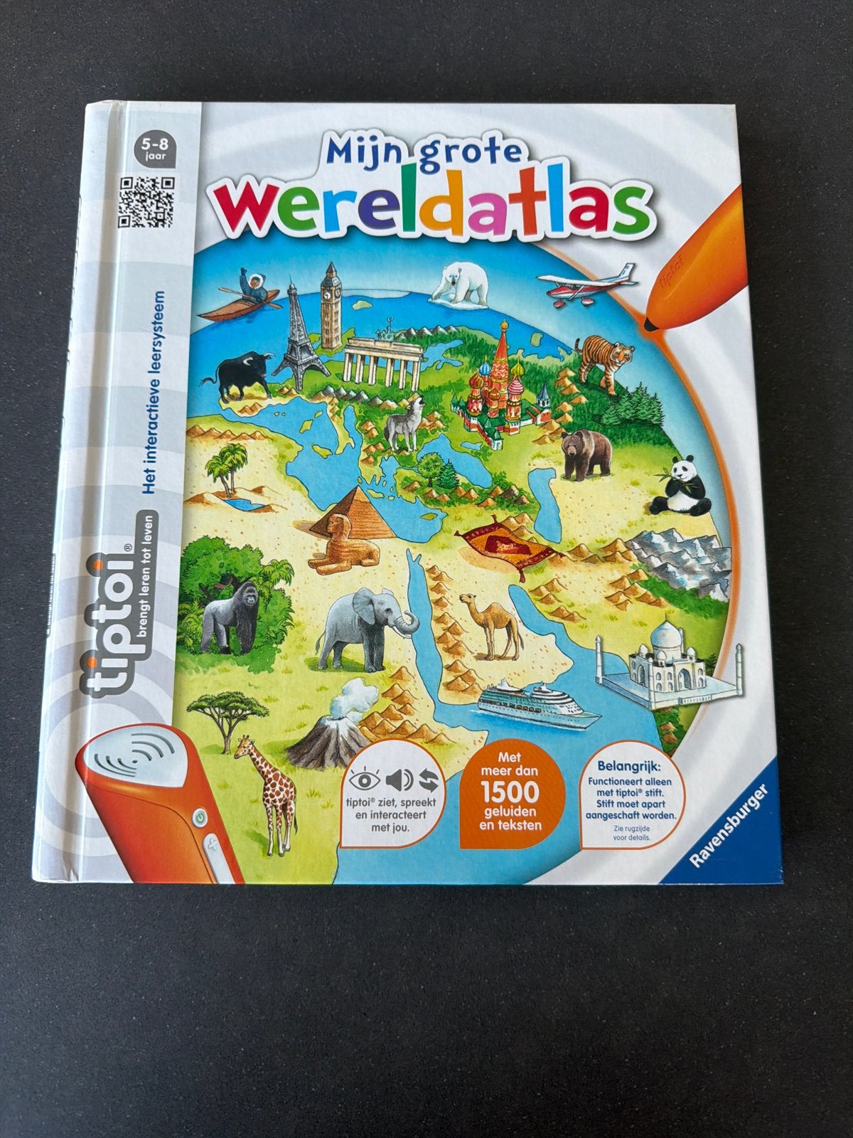 Mijn grote Wereldatlas - Tiptoi (5-8 jaar), Overige atlassen, 2000 tot heden, Ophalen of Verzenden, Zo goed als nieuw