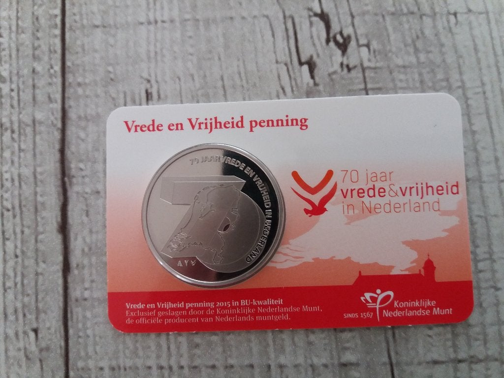 Coincard - Vrede en Vrijheid penning in BU kwaliteit, Ophalen of Verzenden, Koningin Beatrix, Euro's, Losse munt