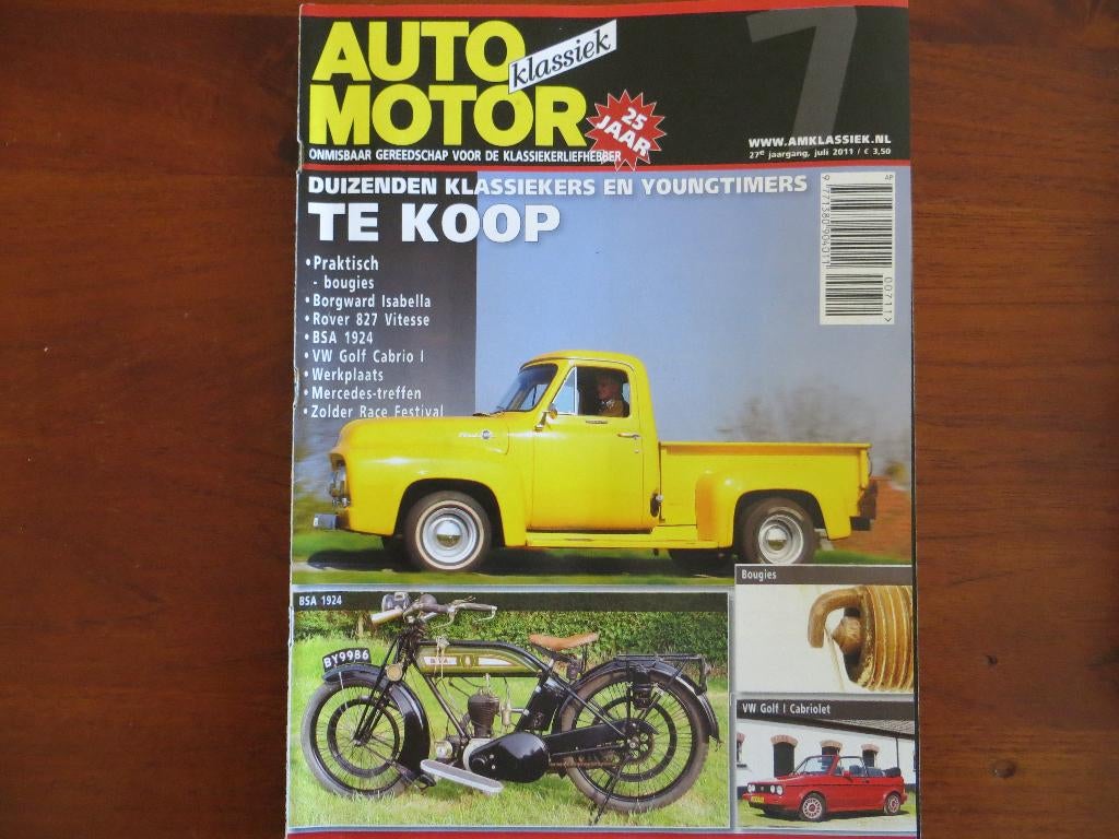 Auto Motor Klassiek 7 2011 Borgward Isabella, VW Golf 1, 827, Ophalen of Verzenden, Nieuw, Volkswagen