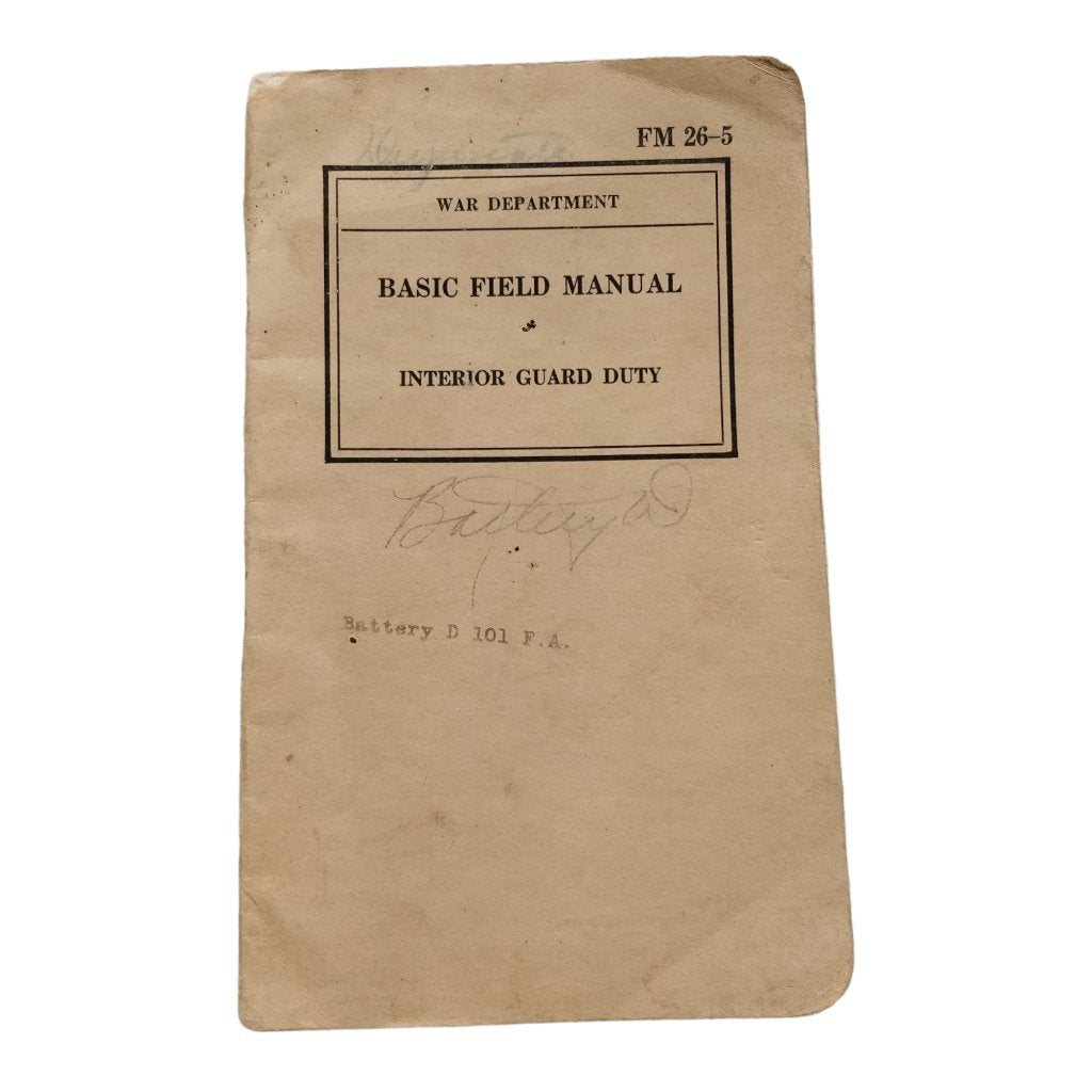 WWII US Field Manual Interior Guard Duty Named, Verzamelen, Ophalen of Verzenden, Amerika, Boek of Tijdschrift