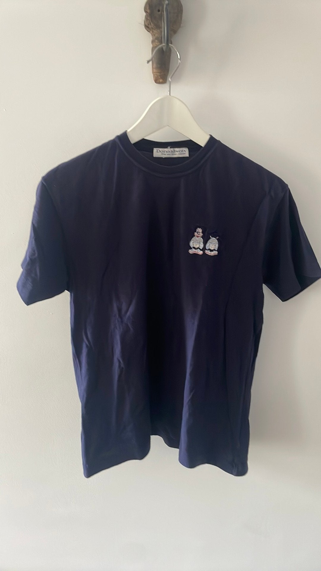 Vintage Donaldson t-shirt, Blauw, Ophalen of Verzenden, Korte mouw, Maat 34 (XS) of kleiner