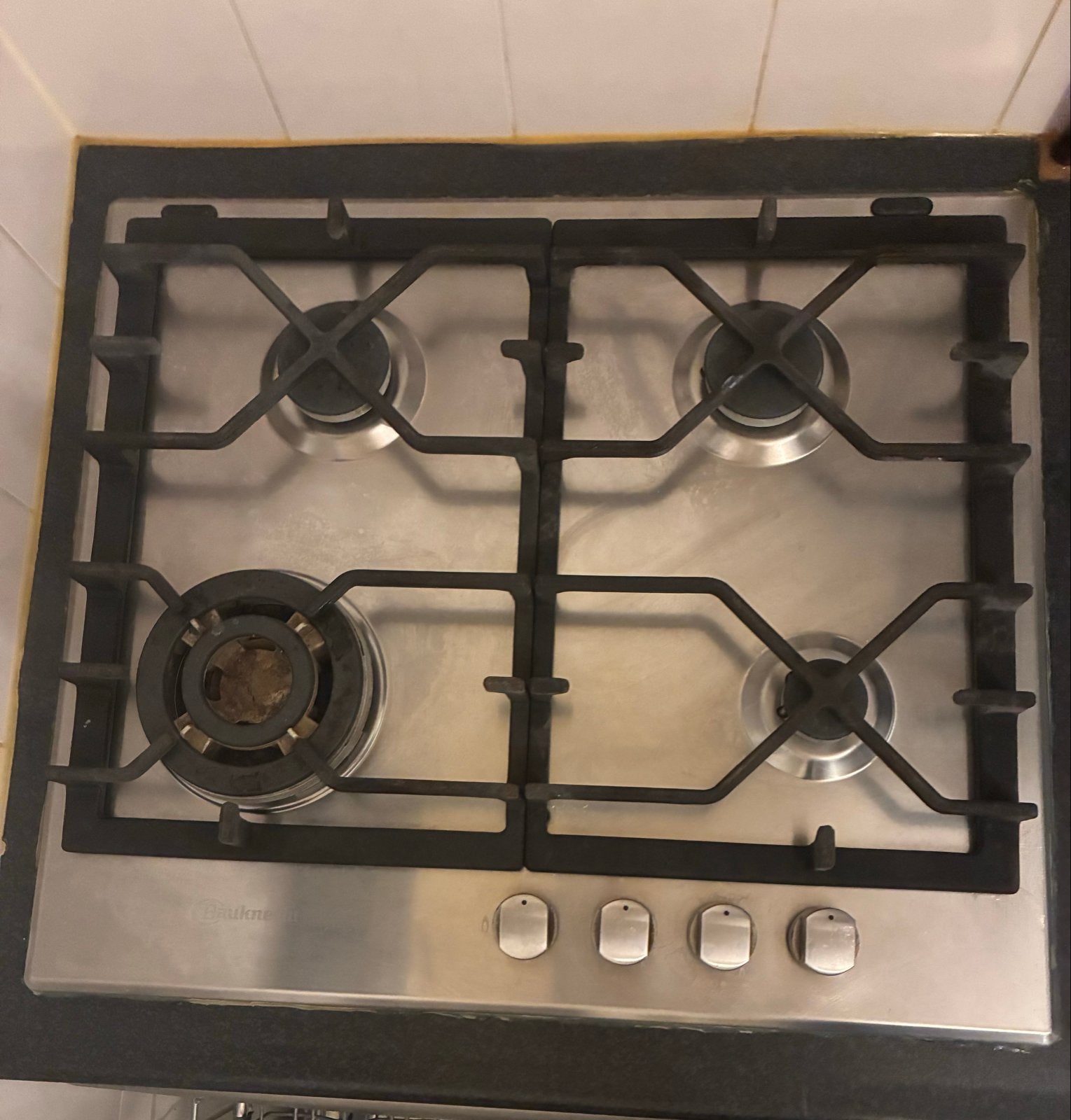Bauknecht Inbouw Kookplaat - 4 Pitten Gas, Ophalen, Gebruikt, 4 kookzones, Inbouw