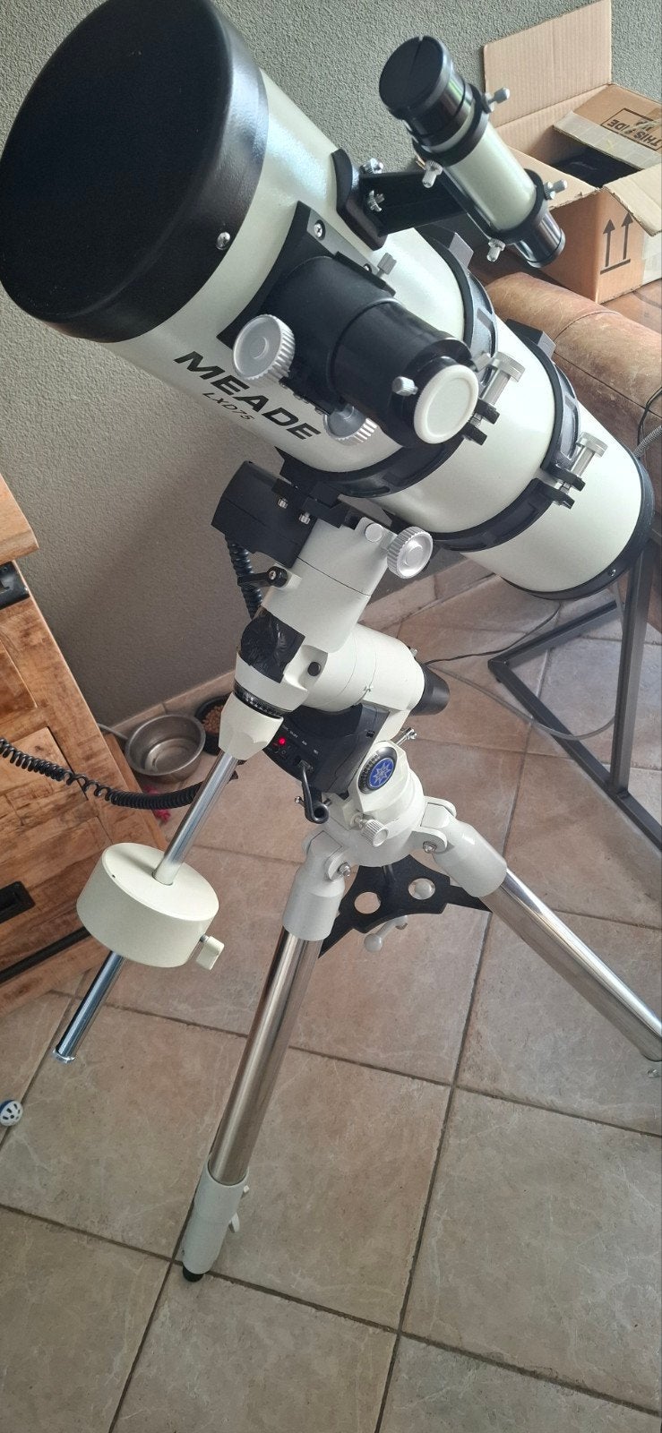 Meade lxd 75 eq5goto reflector 152/752, Ophalen, Gebruikt, 80 tot 200 mm, Met statief