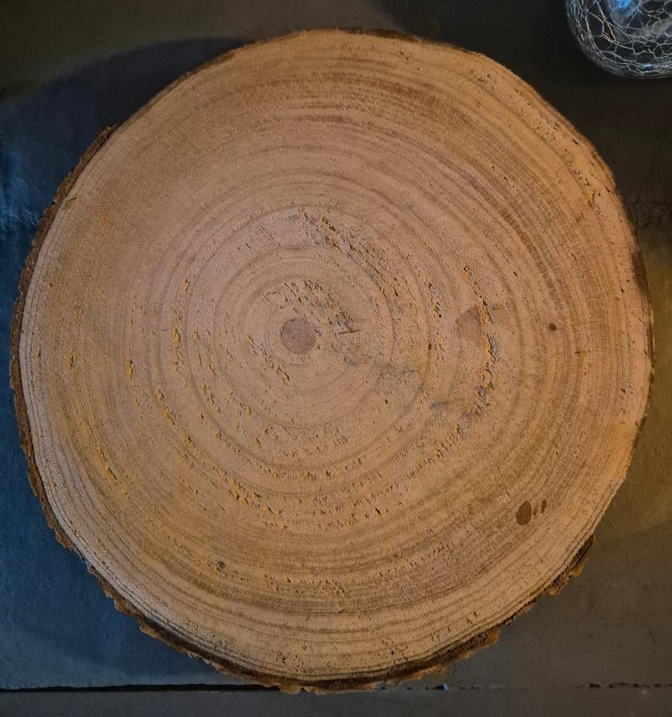 Leuk rond houten plankje zgan, Ophalen of Verzenden, Zo goed als nieuw