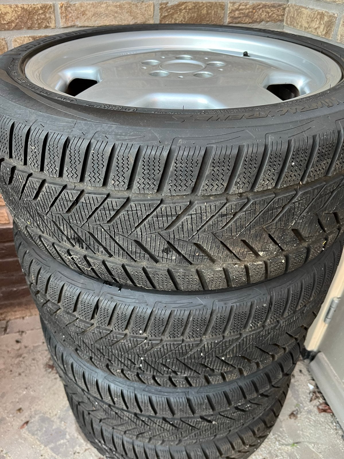 Mercedes Monoblock lookalike 17 inch 5x112 winterbanden, Ophalen, Gebruikt, Banden en Velgen, 17 inch
