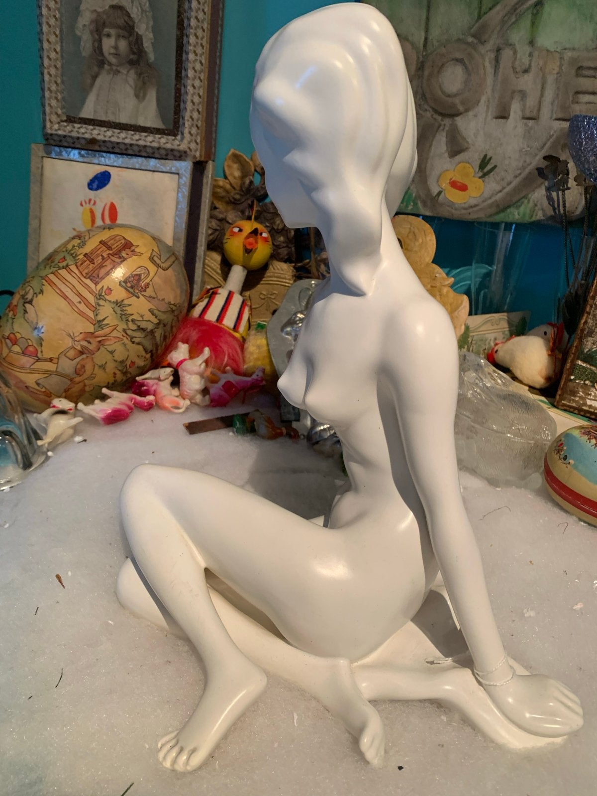 Prachtige Goebel Naakte Schone Beeldje - Wit Keramiek, Antiek en Kunst, Ophalen of Verzenden, Beeld, 20 - 50 cm, Gemerkt
