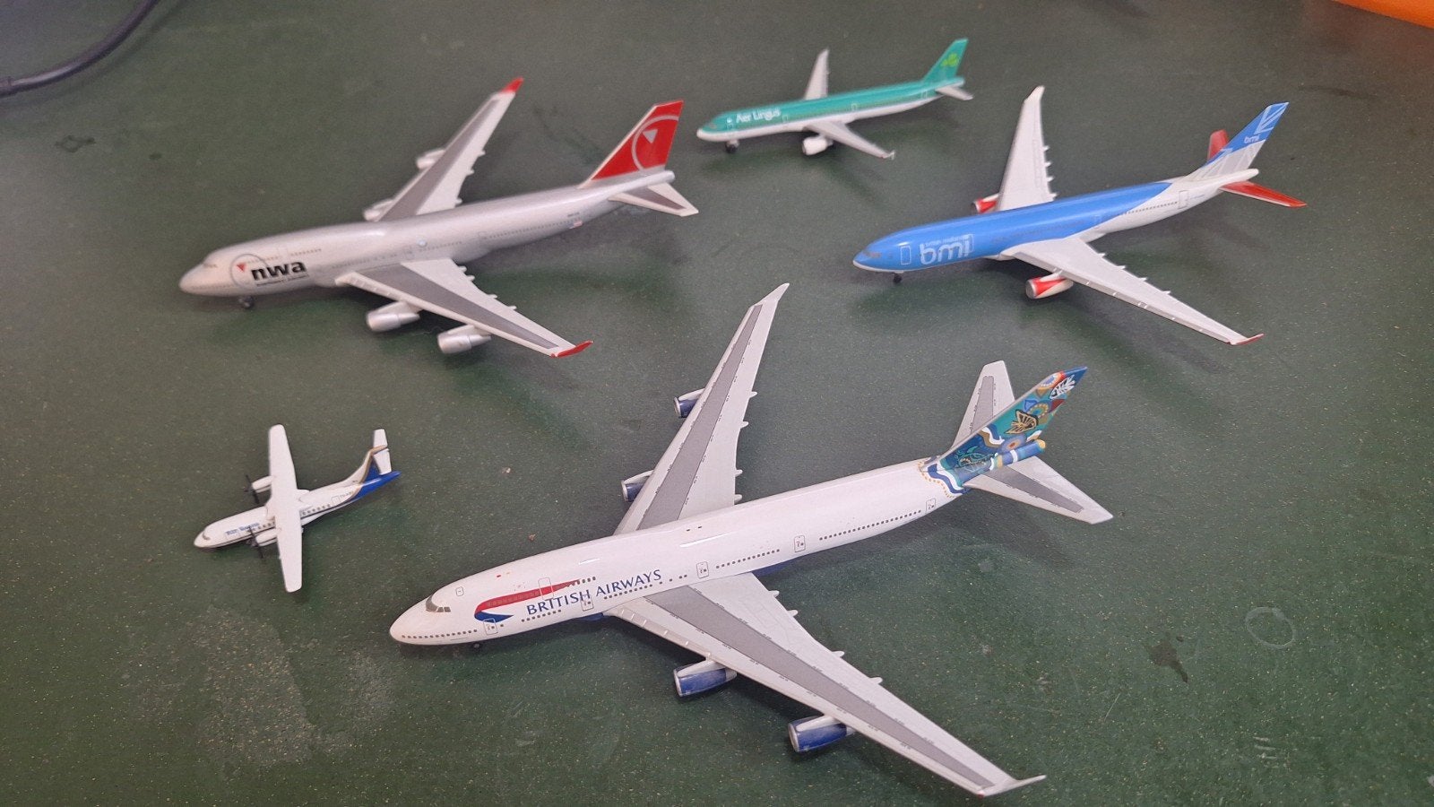 Herpa 1/500 Vliegtuigmodellen - Diverse Airlines, Overige merken, Ophalen of Verzenden, Vliegtuig, Gebruikt