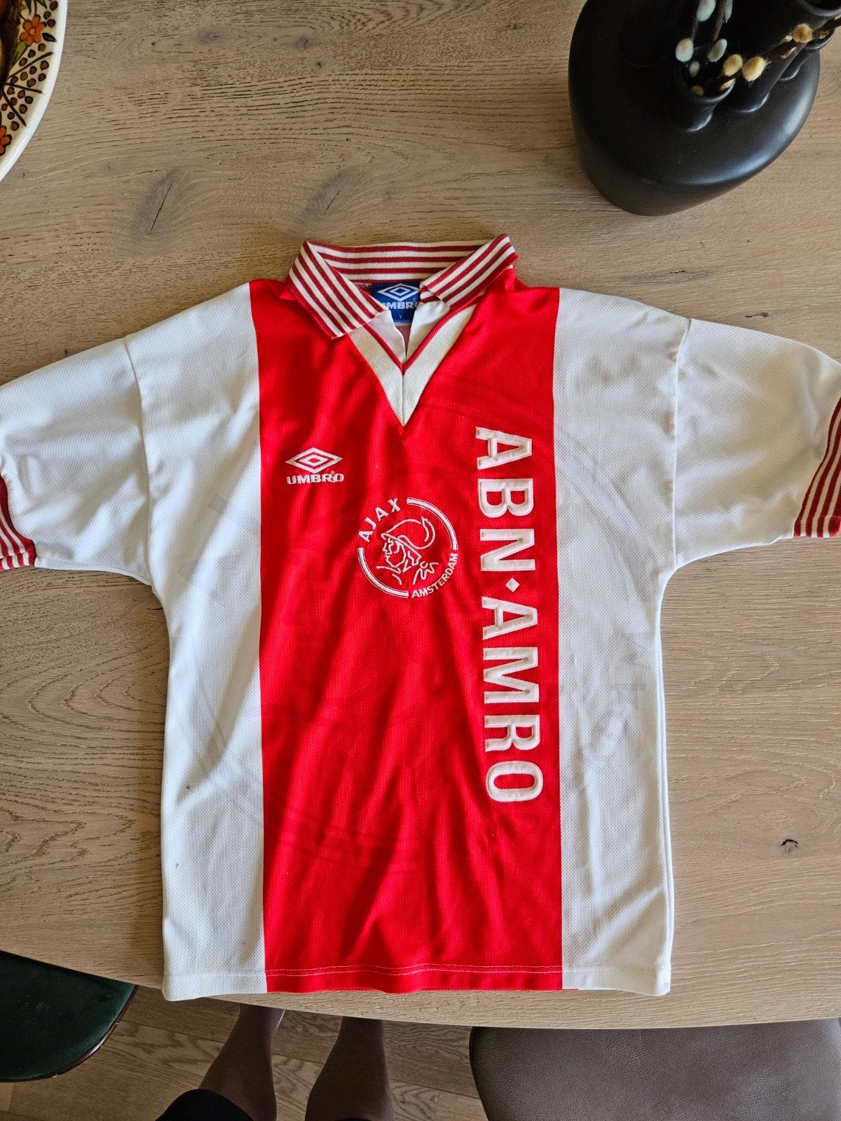 Vintage Ajax Shirt Umbro ABN AMRO Maat 34, Ophalen of Verzenden, Gebruikt, Ajax, Shirt