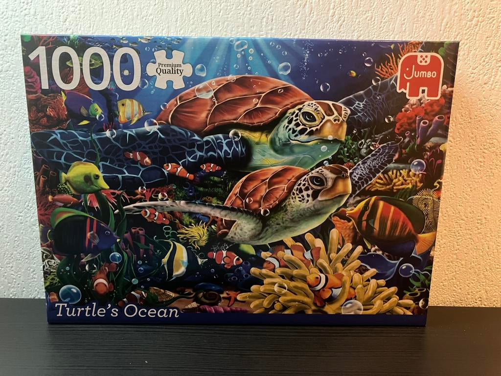 Schilpadden puzzel 1000, Ophalen of Verzenden, 500 t/m 1500 stukjes, Gebruikt, Legpuzzel