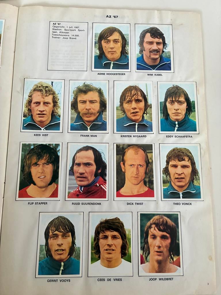 13 Spelerskaarten AZ ‘67 seizoen 1973-1973, Ophalen of Verzenden, Buitenland
