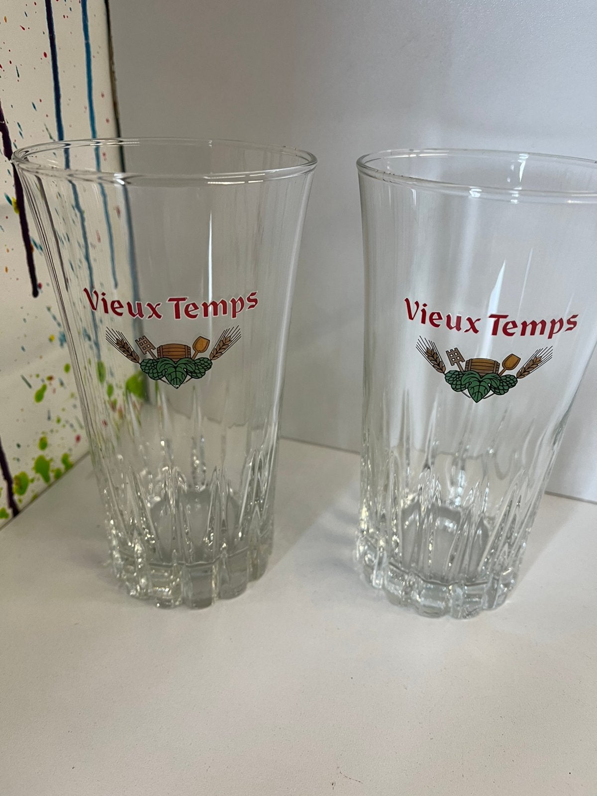 Vieux Temps bierglazen set van 4 glazen, Ophalen of Verzenden, Nieuw, Glas of Glazen, Overige merken