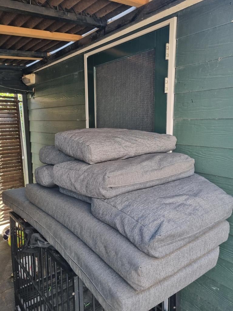 Complete kussenset voor loungeset - Grijs, Ophalen, Gebruikt