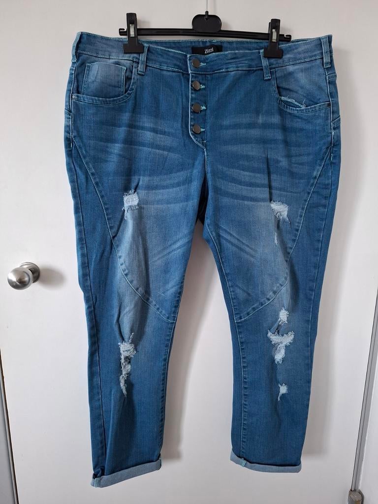 Nieuwe Zizzi jeans met knoopsluiting maat 52, Zizzi, Ophalen of Verzenden, Nieuw, Blauw