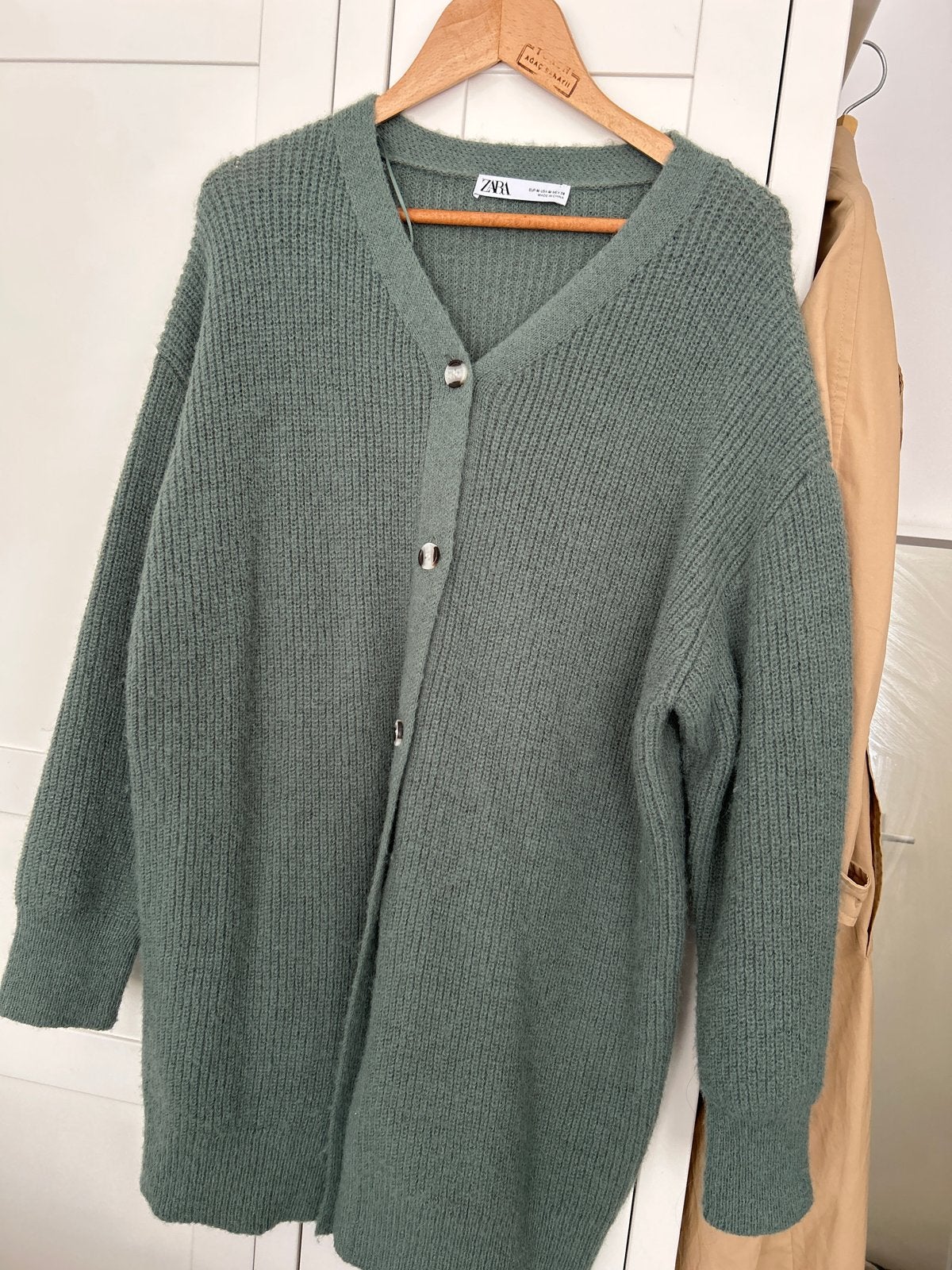 Zara gebreid vest groen maat M, Kleding | Dames, Truien en Vesten, Ophalen of Verzenden, Zo goed als nieuw, Maat 38/40 (M), Groen