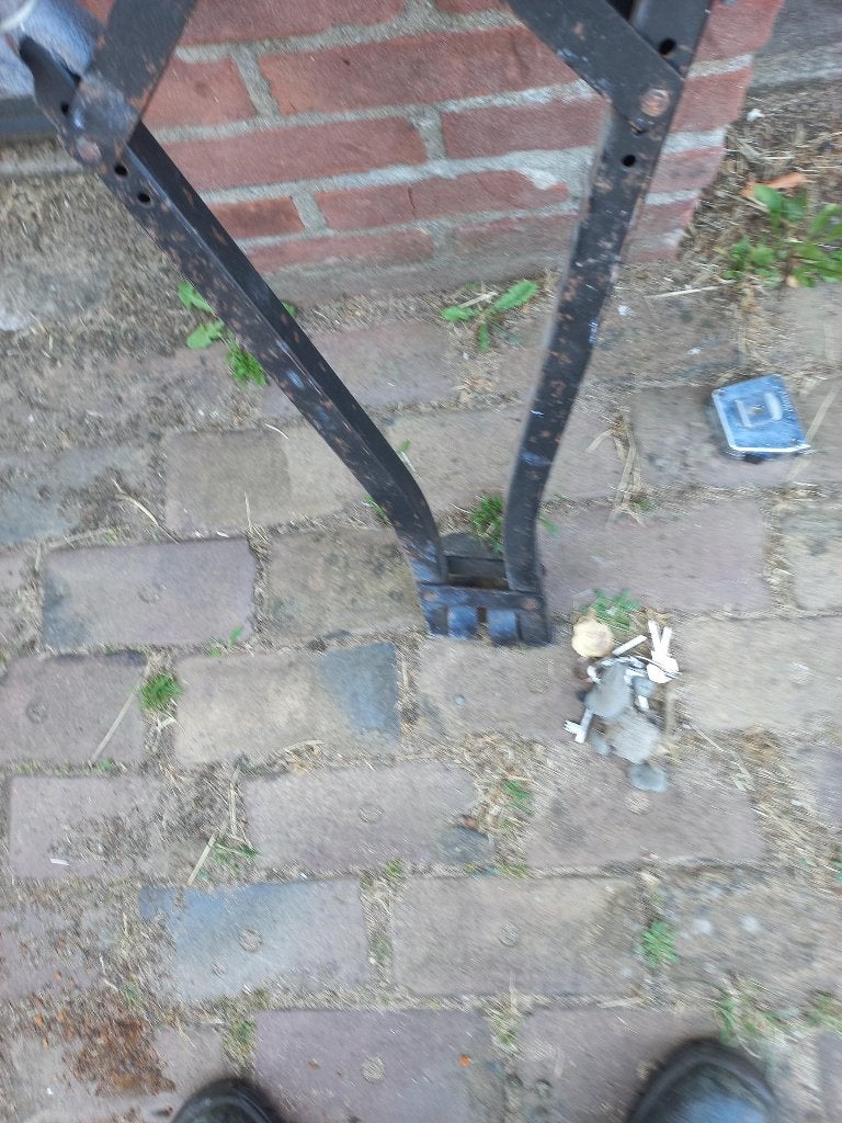 fietsendrager eenvoudig compact klein trekhaakkogel opvouwba, Ophalen of Verzenden, Gebruikt, Trekhaakdrager