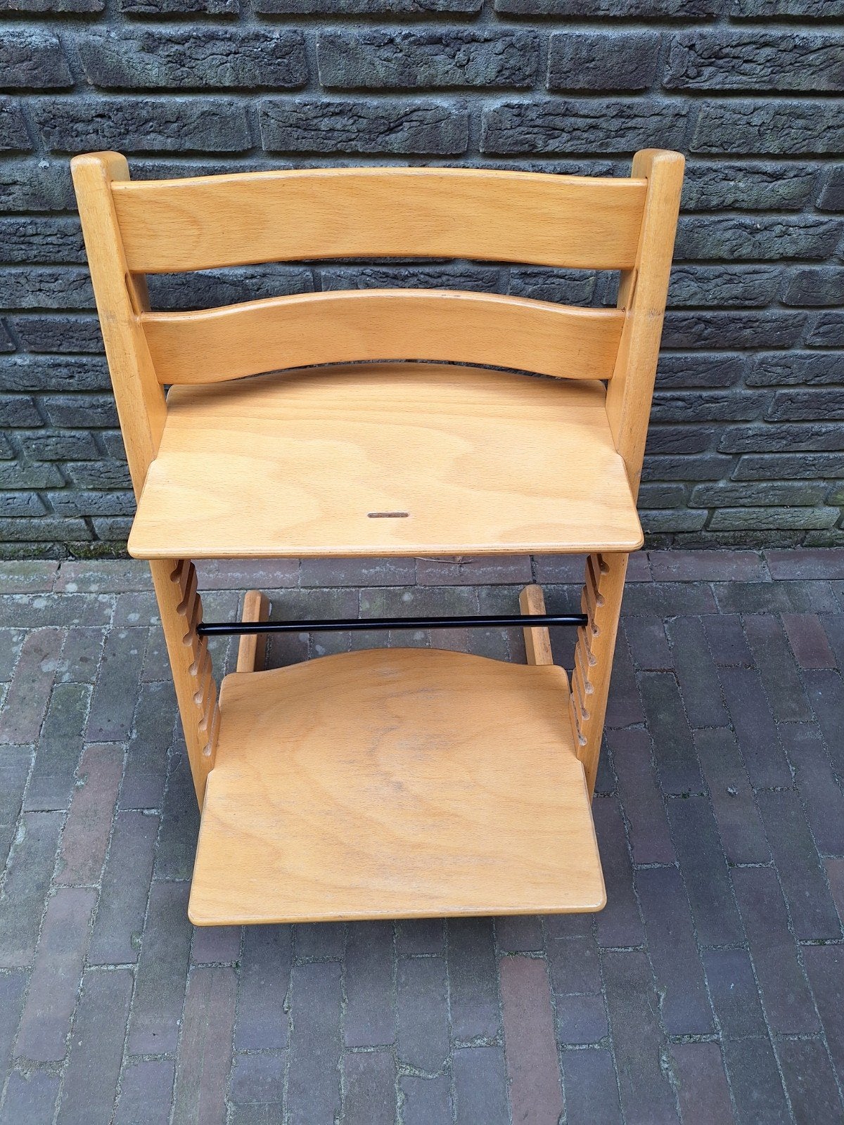 Mooie houten (nieuw model) Stokke Tripp trapp kinderstoel, Ophalen, Zo goed als nieuw, Meegroeistoel, Aanschuifbaar