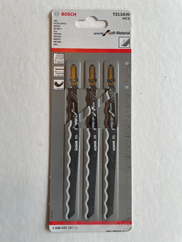 12 stuks Bosch snijblad voor Decoupeerzaag Soft Material, Doe-het-zelf en Verbouw, Verzenden, Nieuw, Snijgereedschap, Bosch