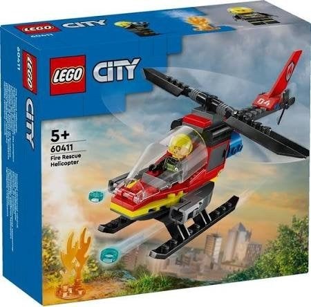 LEGO City 60411 brandweer-helikopter (5+), Kinderen en Baby's, Speelgoed | Duplo en Lego, City, Lego, Ophalen of Verzenden, Zo goed als nieuw