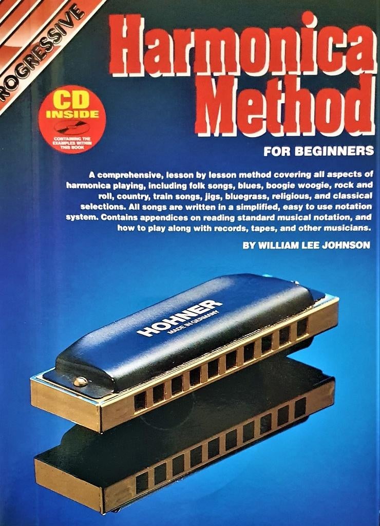 Bladmuziek / PROGRESSIVE HARMONICA METHOD FOR BEGINNERS + CD, Muziek en Instrumenten, Bladmuziek, Nieuw, Les of Cursus, Mondharmonica