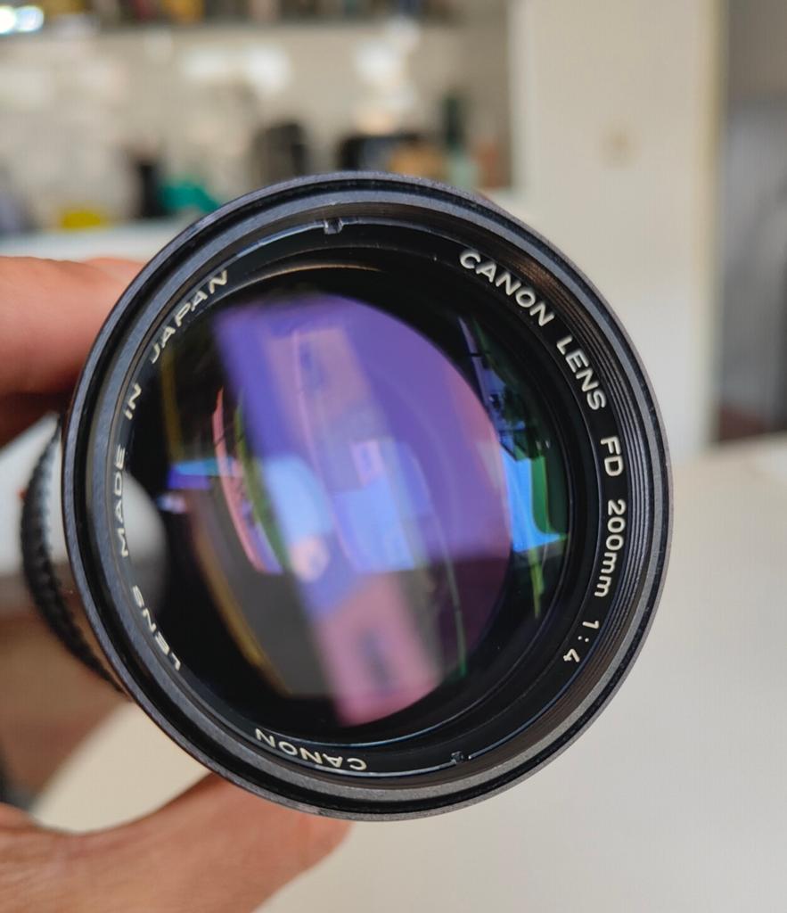 Canon FDn 200mm 1:4 Telelens - Vintage Lens, Ophalen of Verzenden, Gebruikt, Telelens