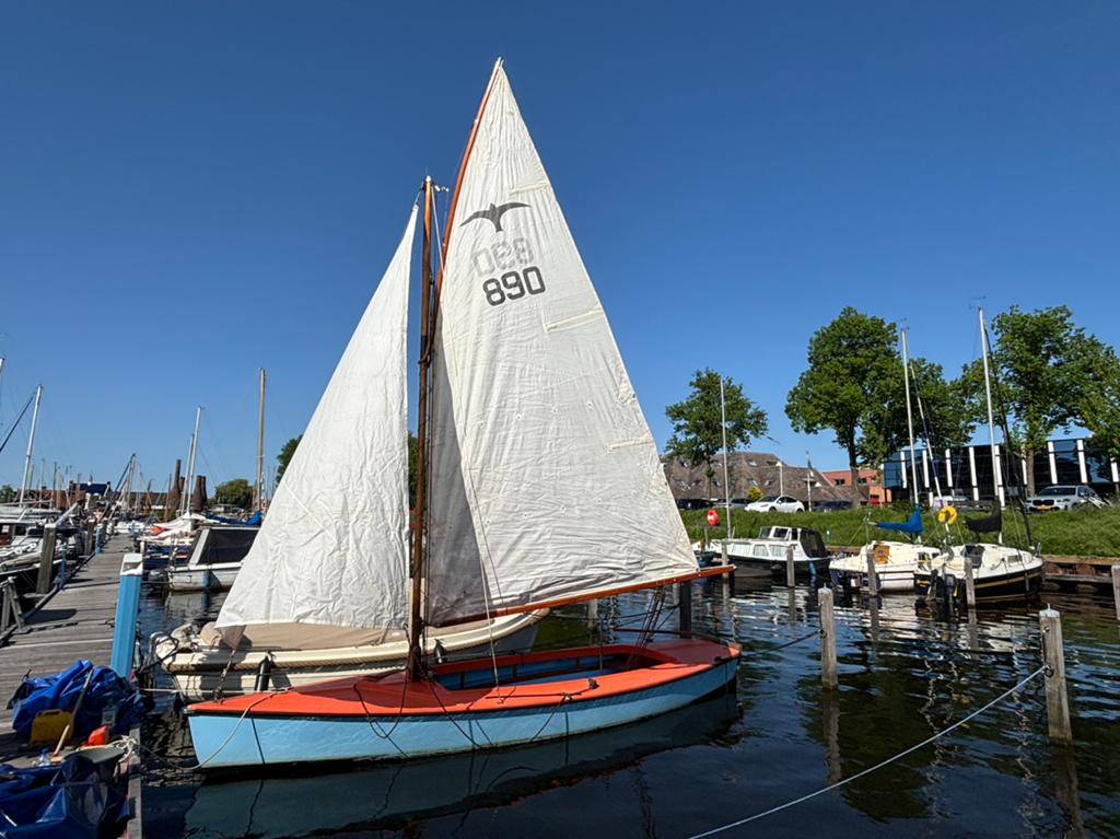 Hoora Polyvalk met houten gaffeltuig, Watersport en Boten, Ophalen, Gebruikt, Anker, Hoora