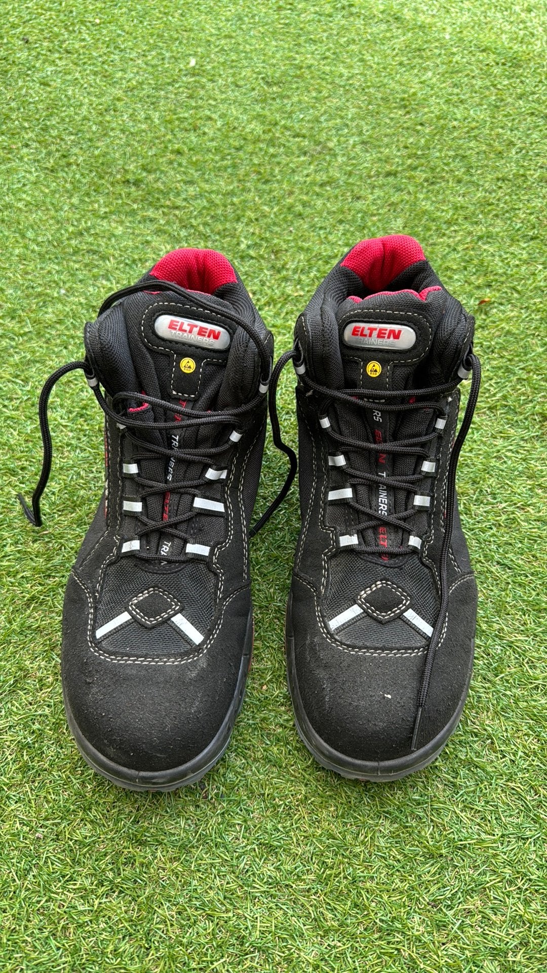 Elten veiligheidsschoenen - Zwart/Rood, Ophalen, Gebruikt