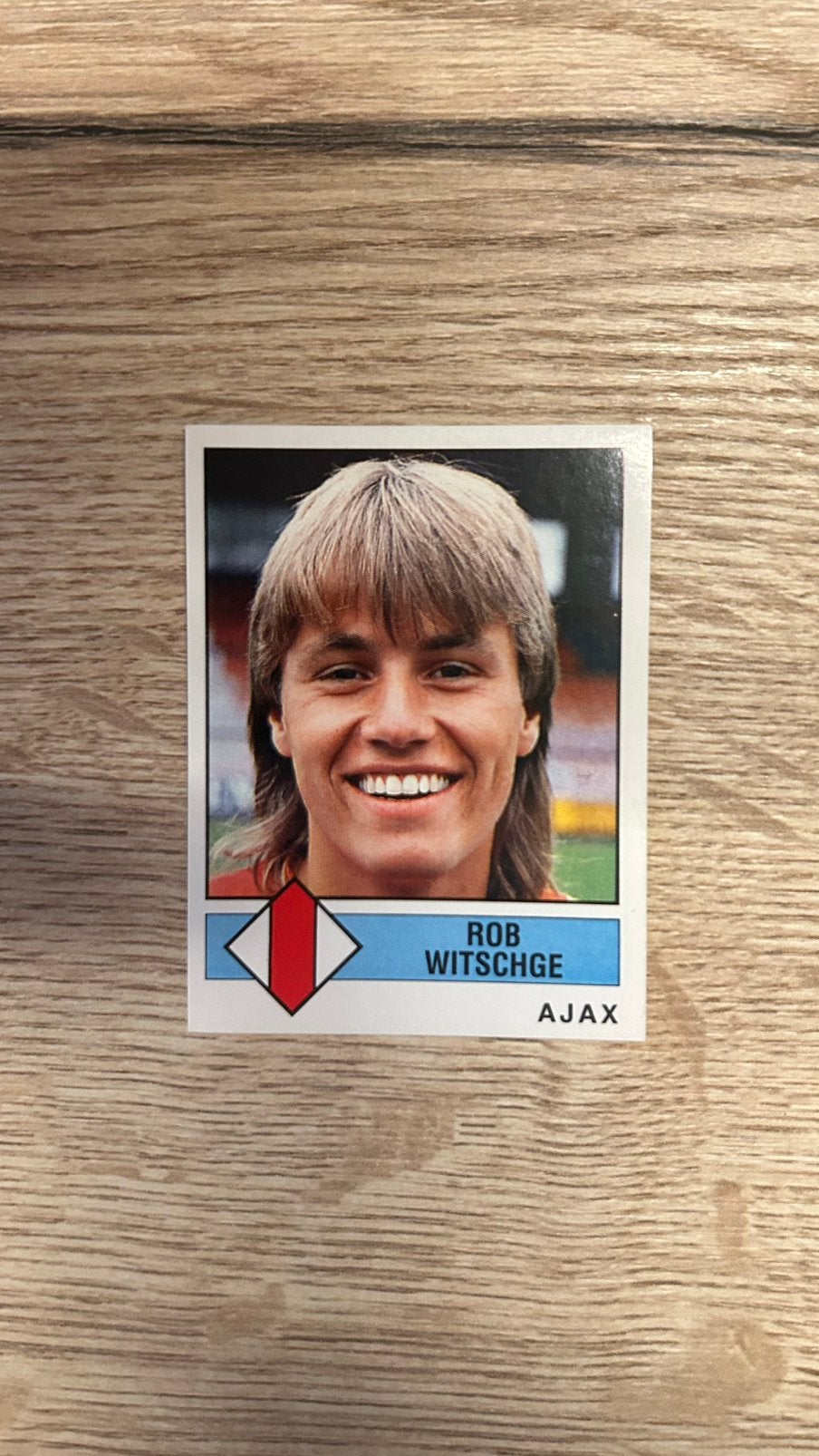 Panini Voetbal 87 plaatje Rob Witschge Ajax, Verzenden, Zo goed als nieuw, Plaatje