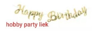 happy birthday vlaggenlijn nr S548, Ophalen of Verzenden, Nieuw, Versiering, Verjaardag