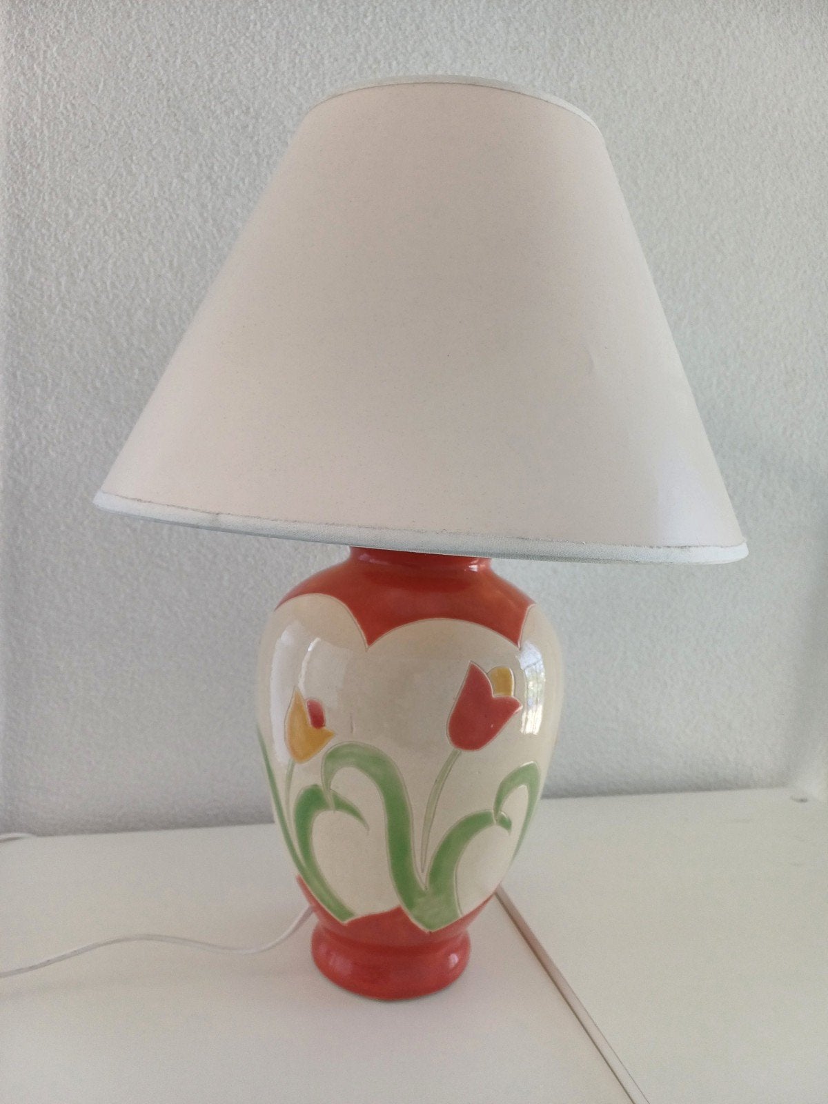 Keramieken Spaanse tafellamp - Regia Valencia/Alicante, Huis en Inrichting, Lampen | Tafellampen, Ophalen, Gebruikt, 47 cm, Keramiek