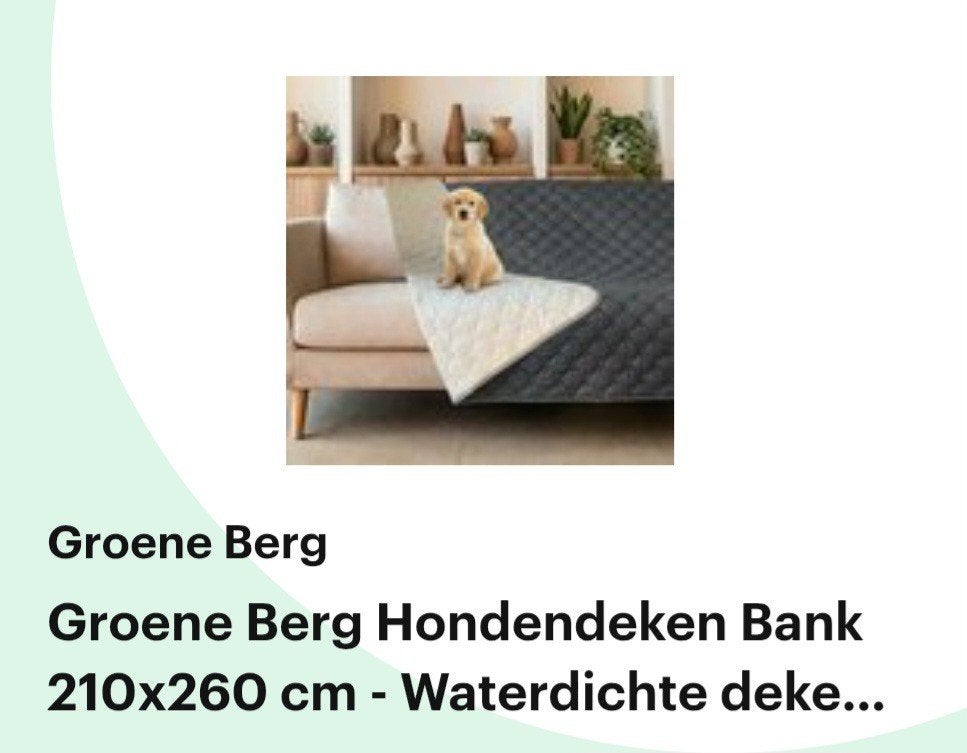 2 Hondendeken ter bescherming van uw bank., Dieren en Toebehoren, Hondenmanden, Ophalen of Verzenden, Nieuw