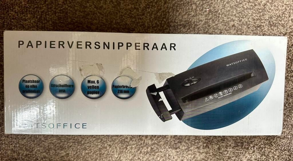 Klein model papierversnipperaar, nieuw in doos, Ophalen of Verzenden, Nieuw