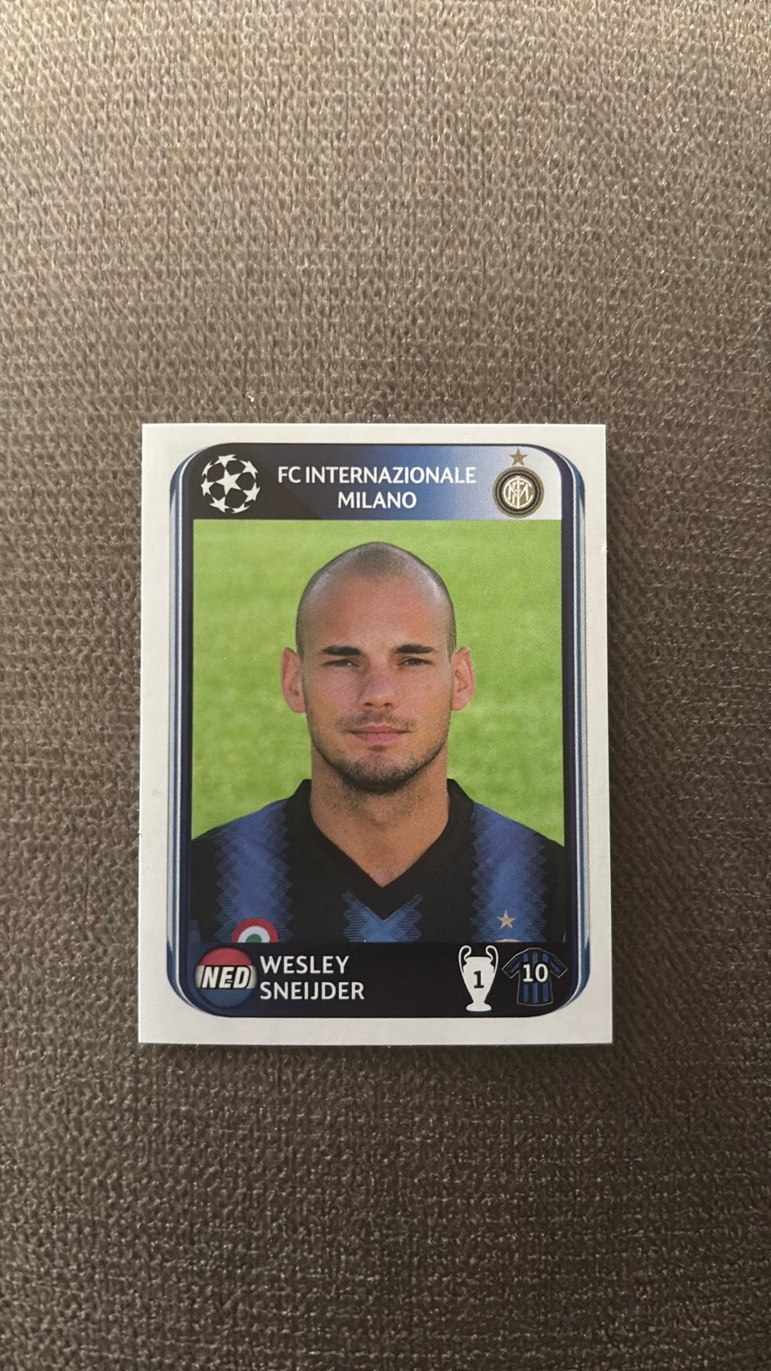 Panini voetbalplaatje 2010-2011 wesley sneijder, Ophalen of Verzenden, Zo goed als nieuw, Buitenlandse clubs, Poster, Plaatje of Sticker