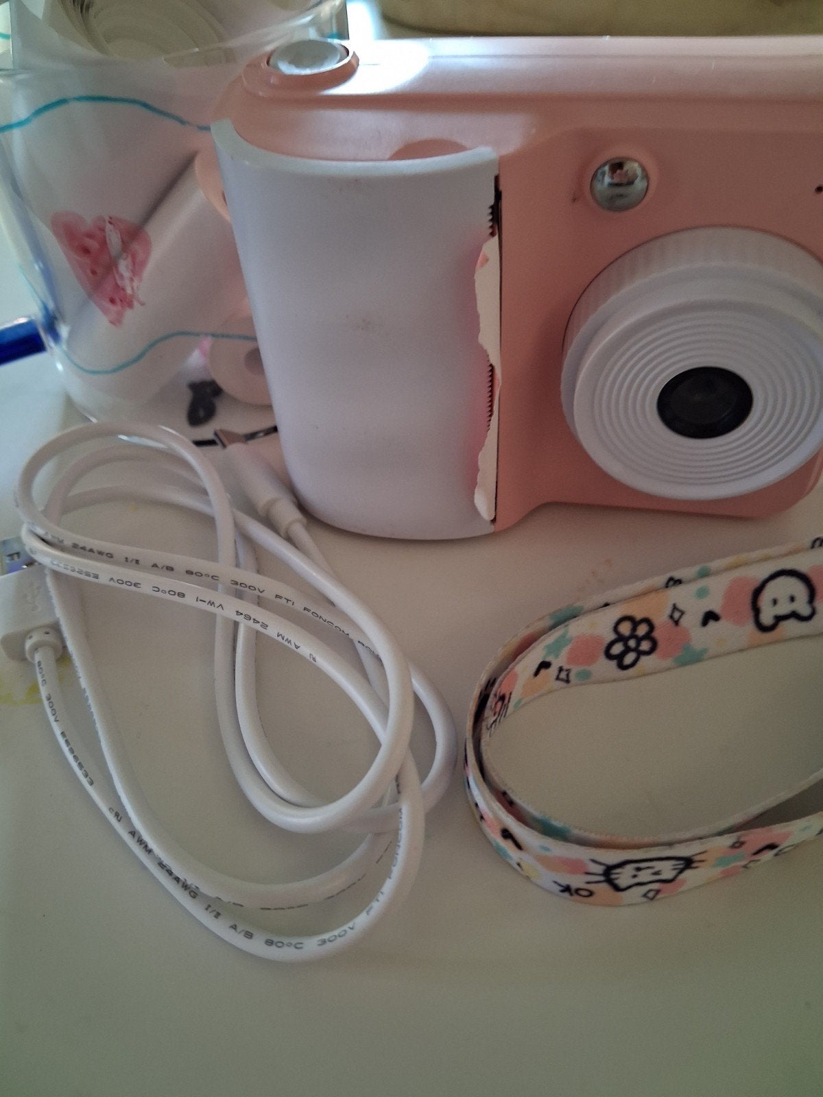 Leuke roze kindercamera met printfunctie, Ingebouwde flitser, Gebruikt, Ophalen of Verzenden, Kindercamera