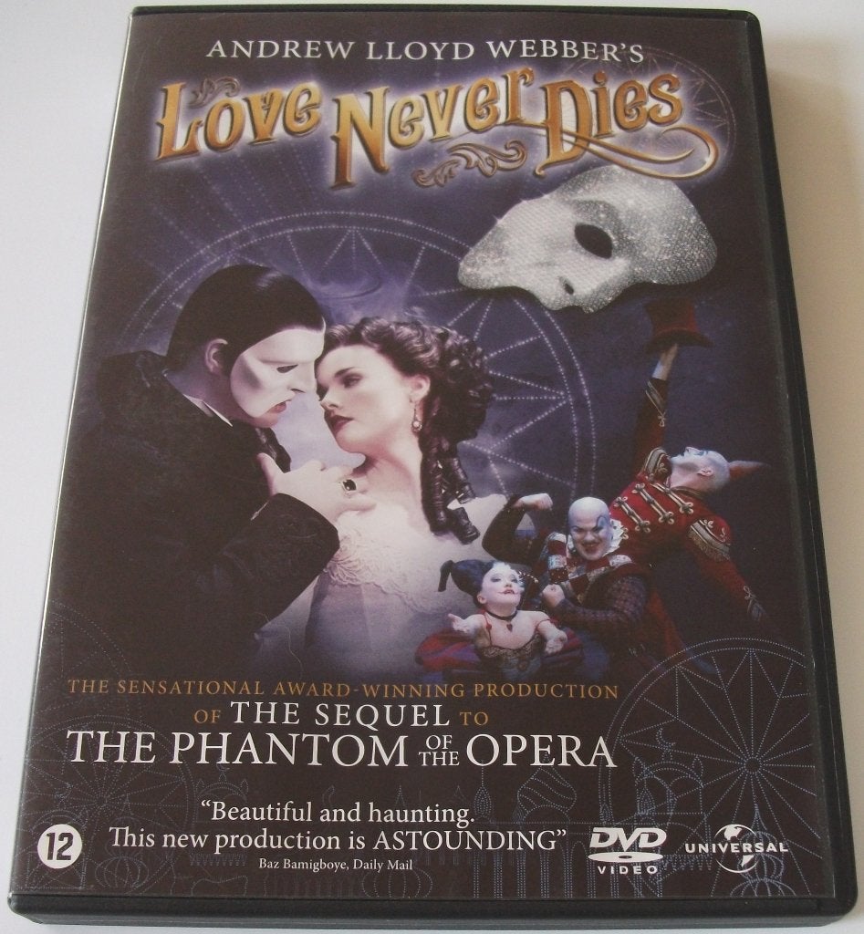 Dvd *** LOVE NEVER DIES *** Andrew Lloyd Webber, Vanaf 12 jaar, Ophalen of Verzenden, Zo goed als nieuw