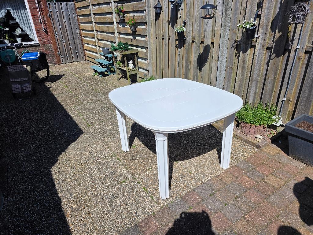 tuintafel, Tuin en Terras, Tuintafels, Ophalen, Gebruikt, Ovaal, Kunststof
