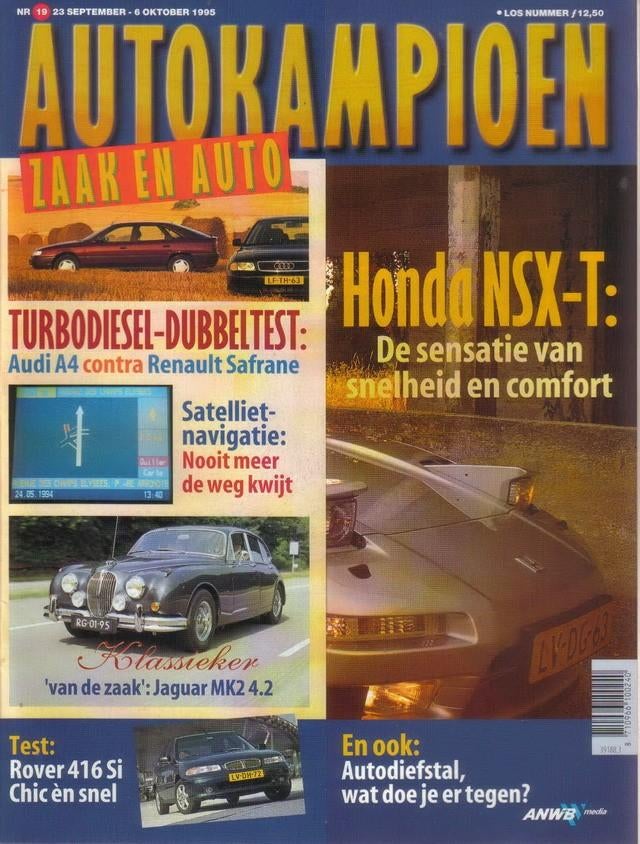 Autokampioen 19 1995 : Honda NSX - Jaguar MK2 - Rover 416 Si, Ophalen of Verzenden, Gelezen, Algemeen