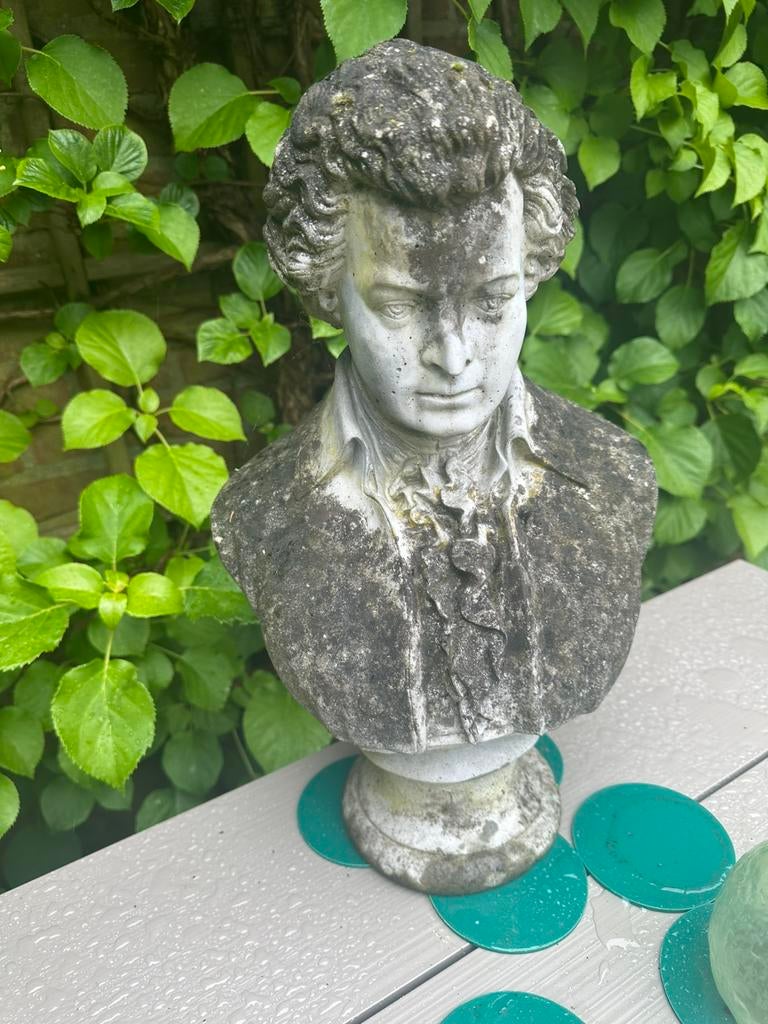 Beeld Mozart, Ophalen, Gebruikt, Beton, Mensenbeeld