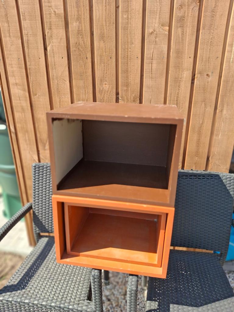 Gratis Houten kubussen - 4 stuks, Ophalen, Gebruikt