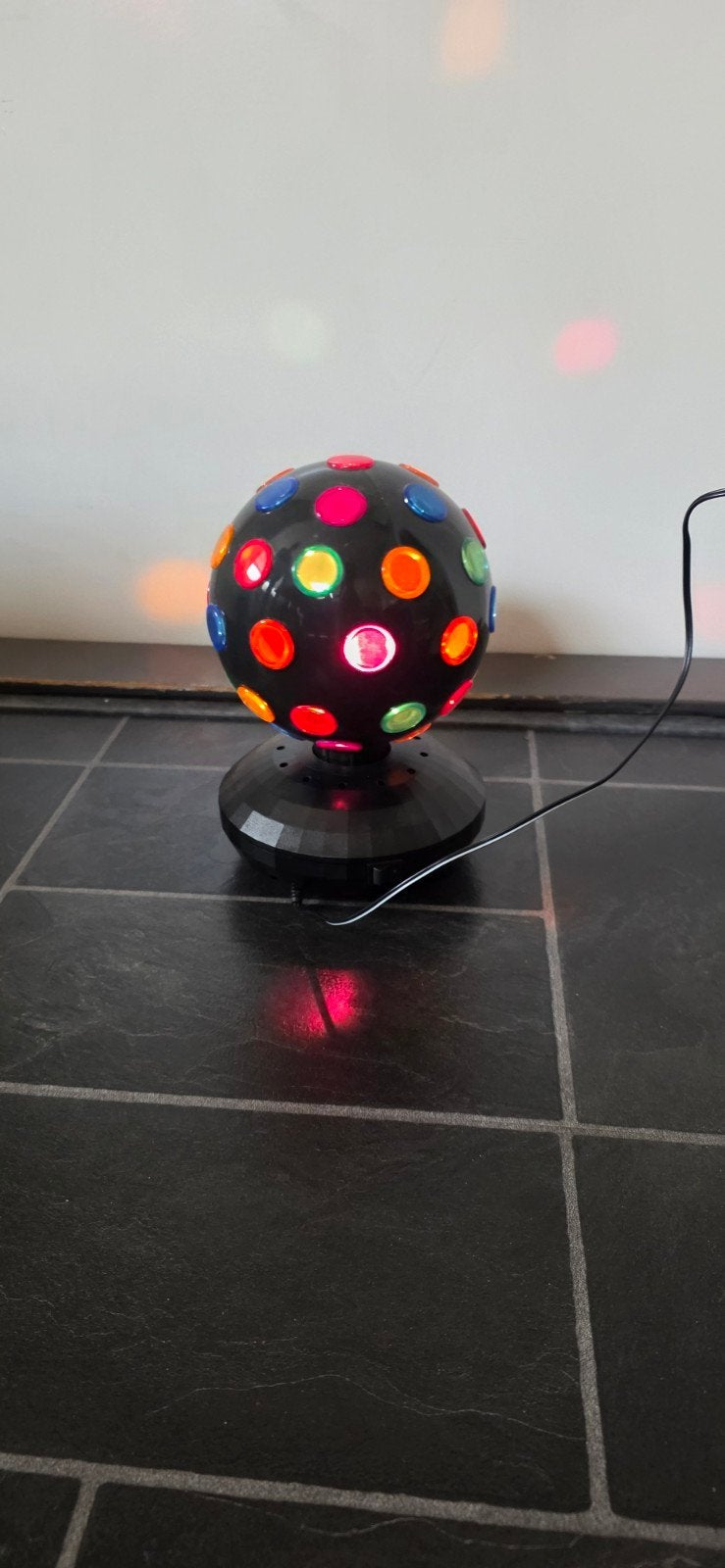 Discobal met gekleurde lampjes, Ophalen of Verzenden, Zo goed als nieuw, Feestartikel, Overige