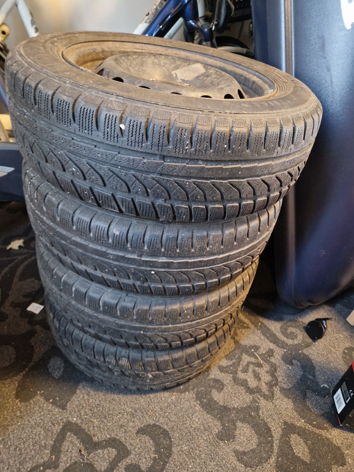 Winterbanden op stalen velgen FIAT - 175/65 R14 FIAT, Auto-onderdelen, Banden en Velgen, Ophalen, 14 inch, Gebruikt, 175 mm