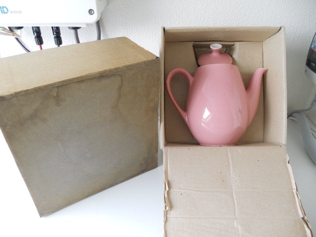 Riga koffiepot rose in een doos, Ophalen of Verzenden