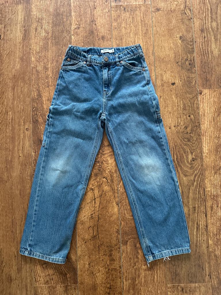 Name it spijkerbroek baggy jeans skate broek maat 128 / 8 jr, Ophalen of Verzenden, Zo goed als nieuw, Meisje, Broek